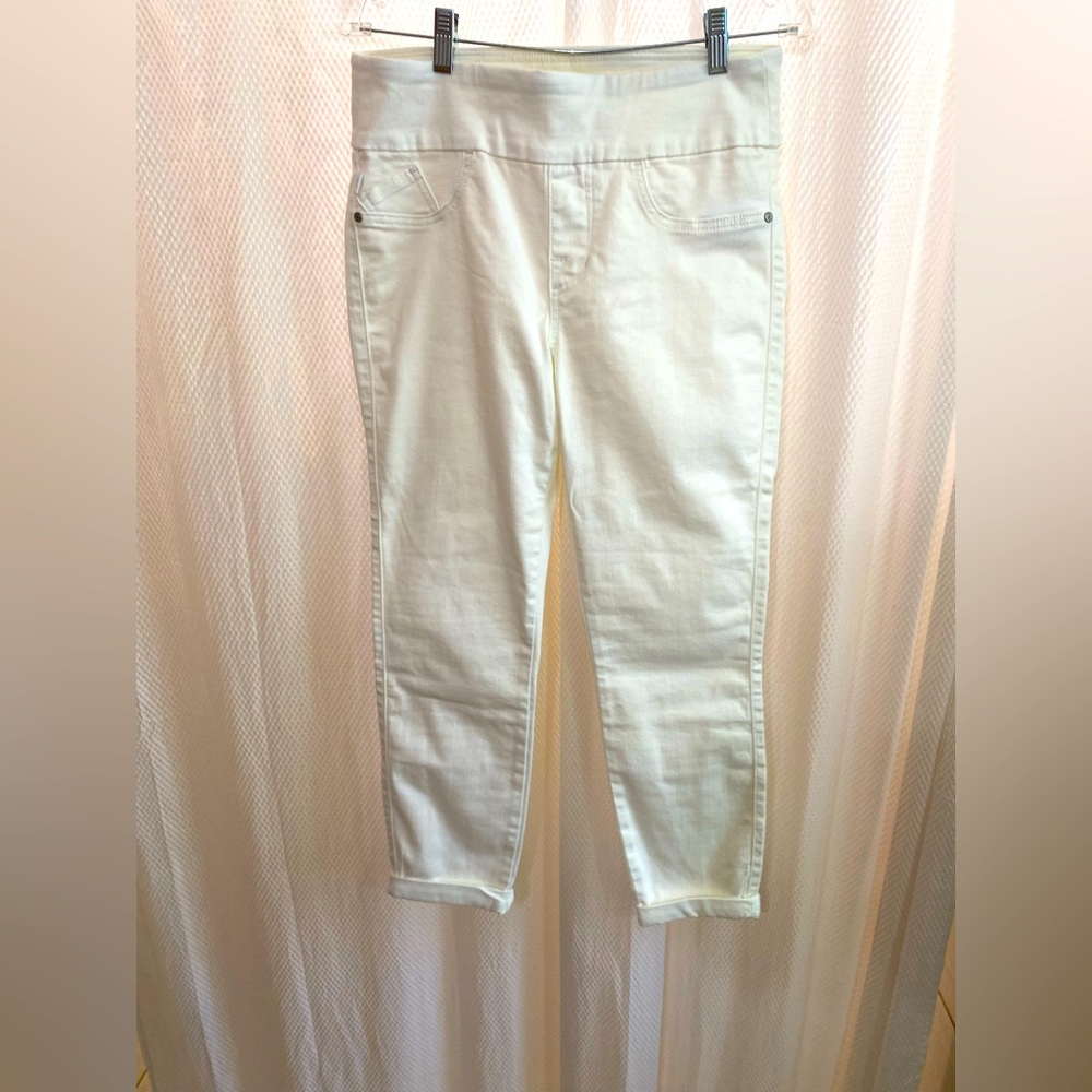Rock & Republic white stretch denim ankle jeans